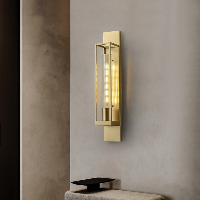 Transparent Long Glass Wall Light